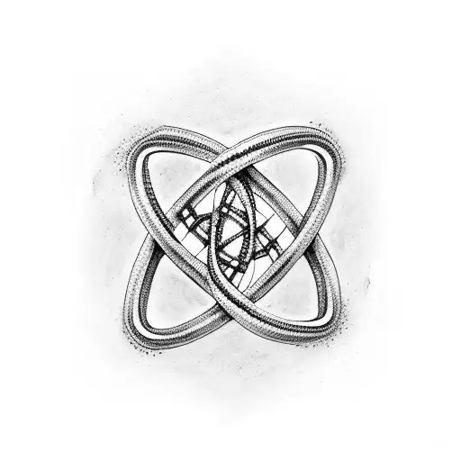 A Dna Double Helix Intertwined With A Motorcycle Chain