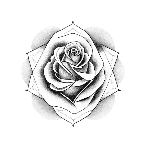 Dice And Cards With A Rose