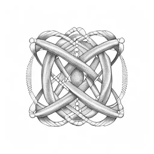 Dna Ribbon Fadding Out Within Hourglass