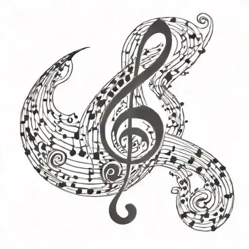 Music Note Intertwined