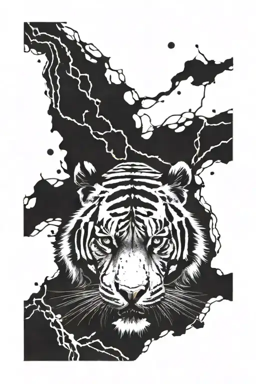 Tiger Face Electricity Sparks