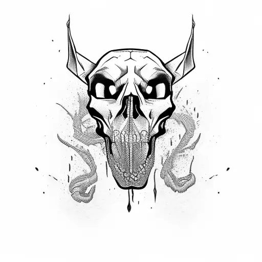 Skull Snakes Knives Doberman