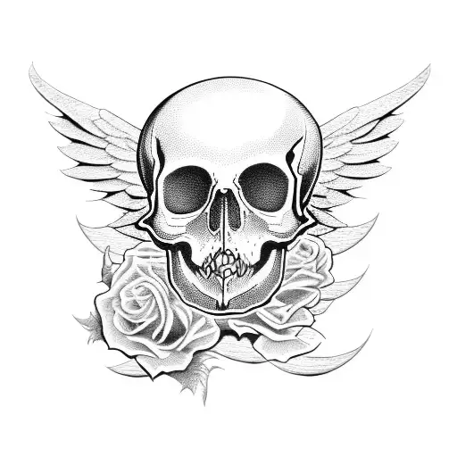 Baby Angel Skull Face