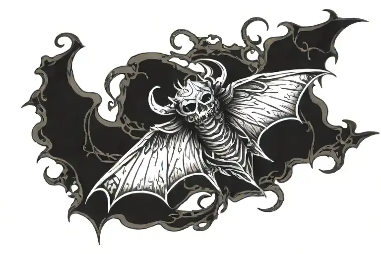 Death Bat Dark Background