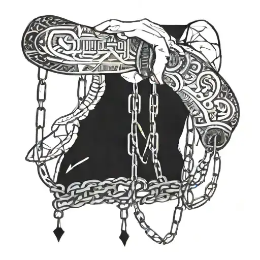 Indian With Chains On Her Arms