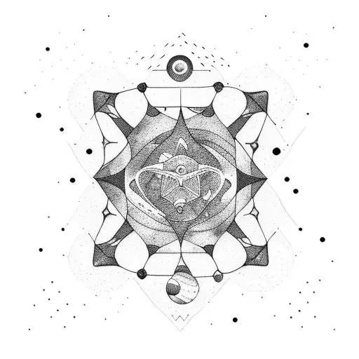 Swimming In A Galaxy Filled With Constellation Patterns