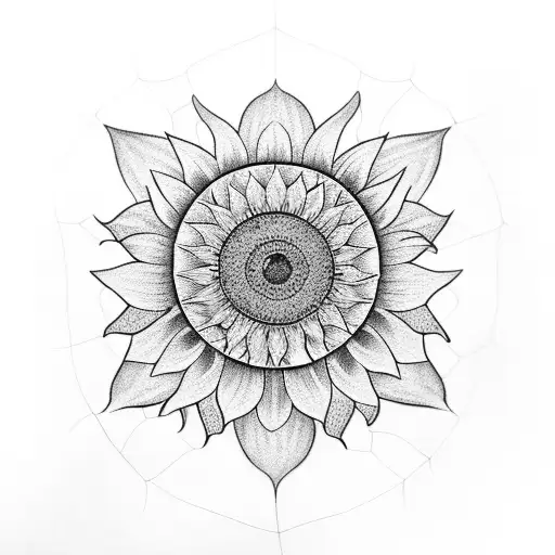 Sunflower And Spider