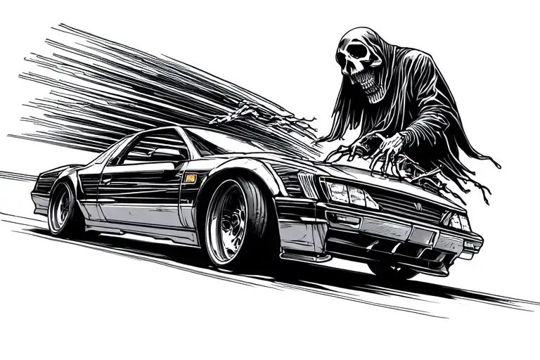 Reaper Overlooking Car Speeding