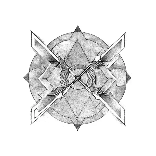 An Intricate Arrow Piercing Through A Camera Lens