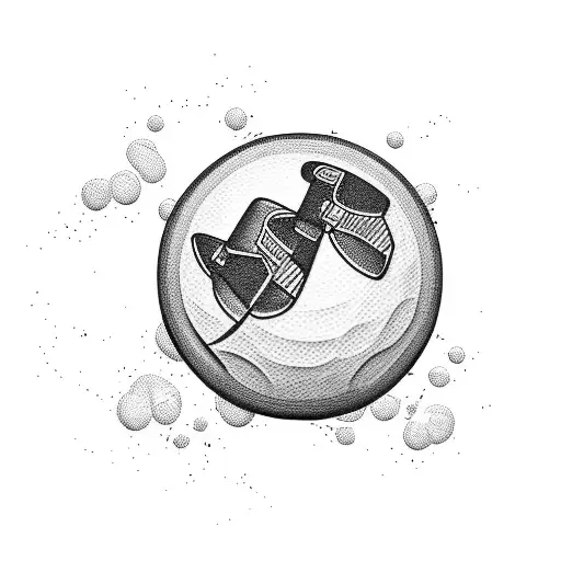 War Scene On A Golf Ball