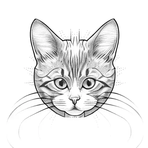 White And Grey Cat Curled Up