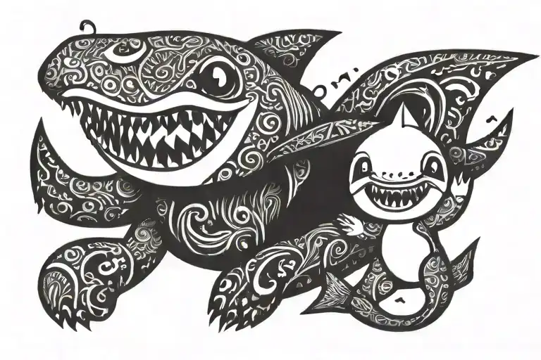 Teddy And Baby Shark