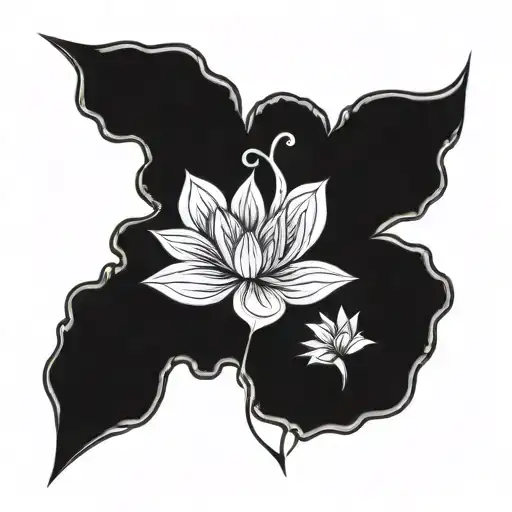 Cross And Airforce Symbol Lotus Flower