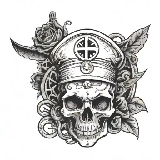 Skull Nurse Symbol Incorporated