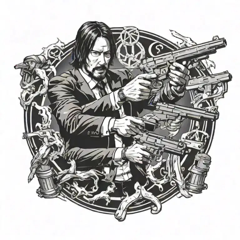 John Wick In A Shoot Out With Enimies