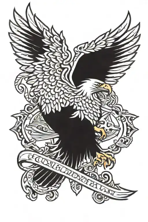 Incorporate Corinthians Logo Into A Traditional Style Eagle Design