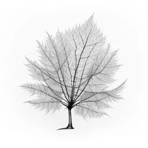 A Crimson Maple Tree Branch