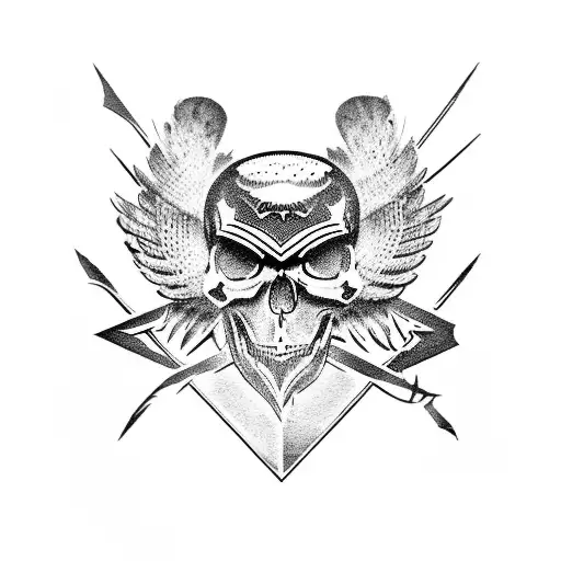 Metal Band Logo Incorporating A Skull And Owl