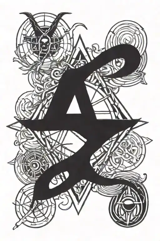 Witchy Darklettering Occult Symbols