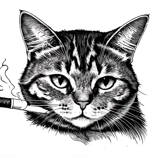 Cat Smoking Joint