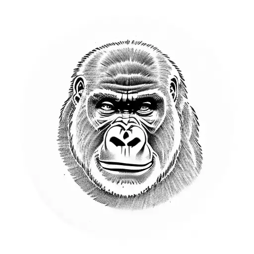 Gorilla With Buildings