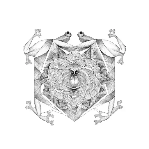 A Frog Made Up Of Sacred Geometry Sapes