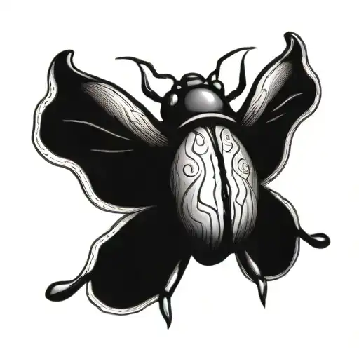 June Bug With Breast Cancer Ribbon Wrapped