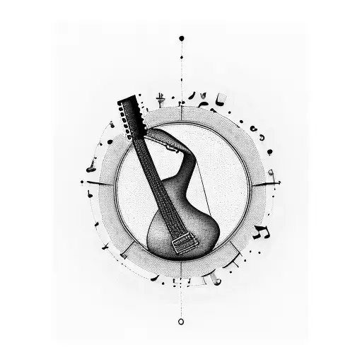 Guitar Strings Transforming Into A Musical Landscape