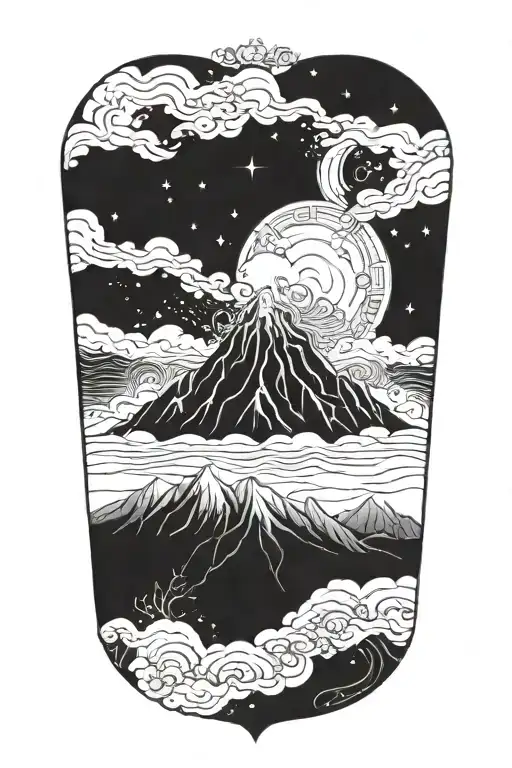 Mandala-like Volcano Marking The Spring Equinox