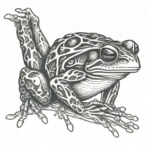 Strong Woman Warrior Frog