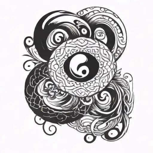 Infinity Symbol Mix Yin Yang Symbol