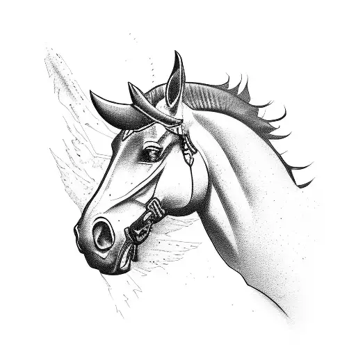 A Black Honda Mt 25 Motorcycle Tattooed Prancing Horse