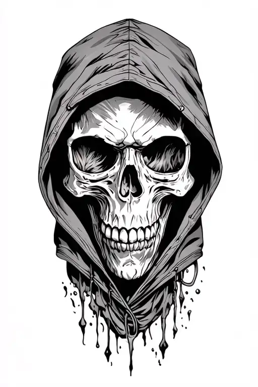A Skull In A Hood Of A Wasteland Wonderer