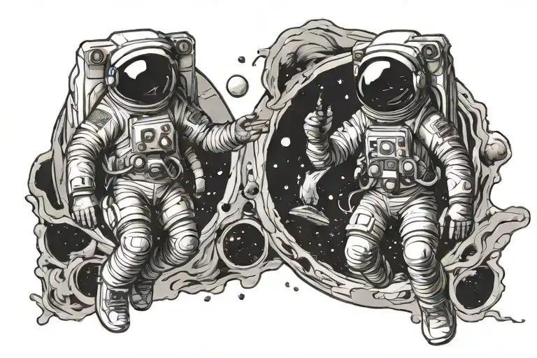Astronaut And Ufo