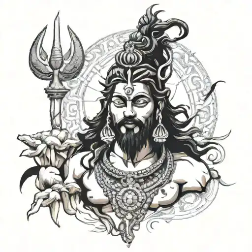 Unseen Lord Shiva Rudra Face Emphasising I'm The One And I Love Peace