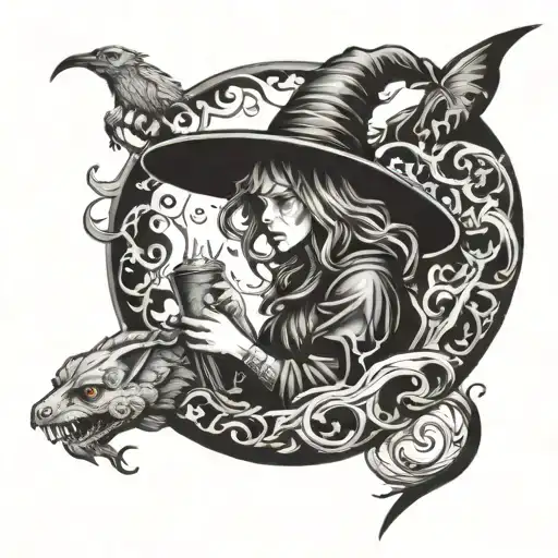 Witch And Cryptid Hiding