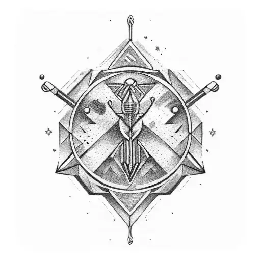 Sagittarius And Jupiter Glyph Combined