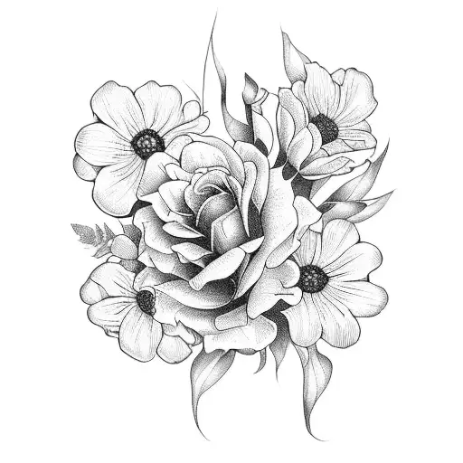 November September December Birth Flower Bouquet