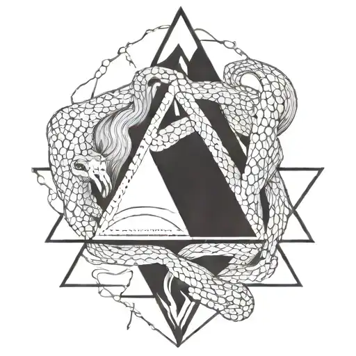 Triangle With A Snake In The Middle That Is Easy To Make