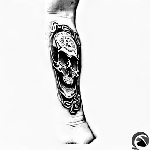 A Skull With A Quote On It