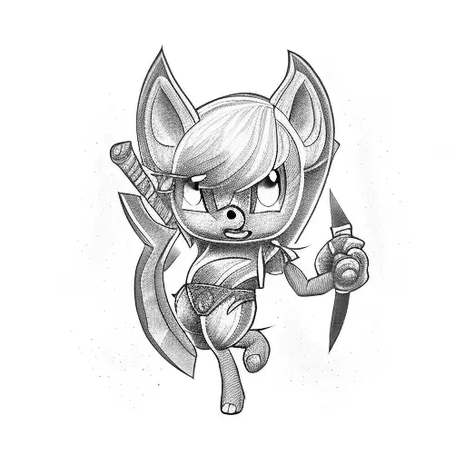 Amy Rose As A Fierce Warrior