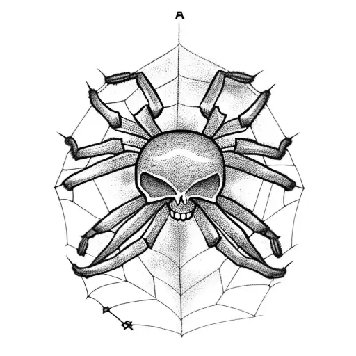 Spider Tattoo But His Belly Is A Skull