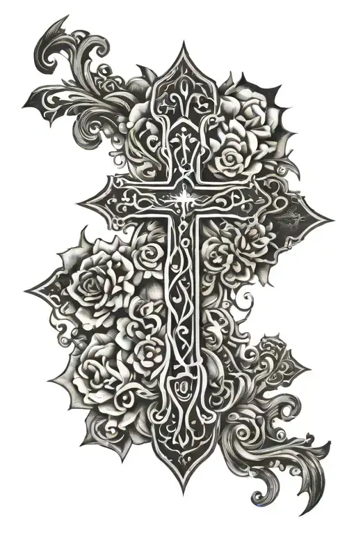 Cross Surrounded By Something Meaningful To Scripture