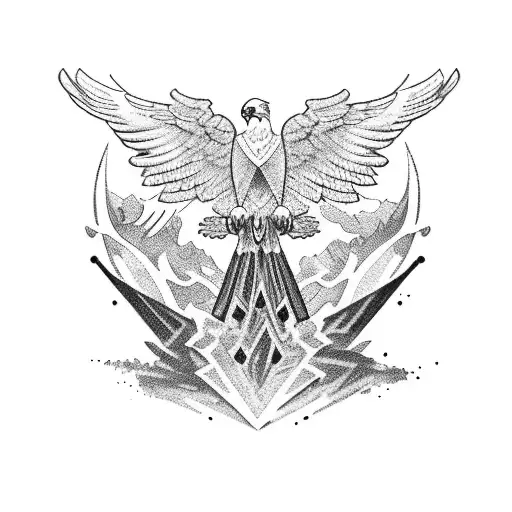 A Gun Morphing Into A Majestic Eagle In Flight