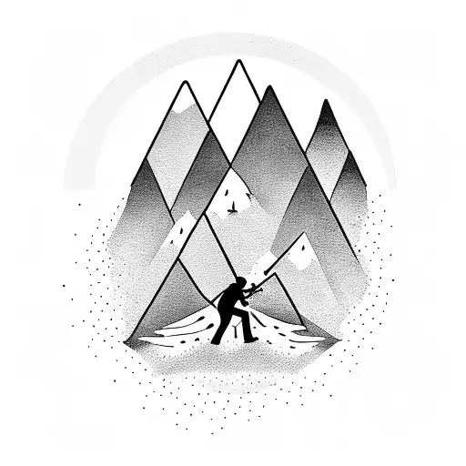 A Silhouette Of A Hiker Playing A Guitar On A Mountaintop