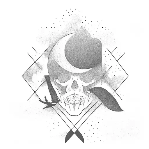 A Hunter Silhouette Against A Backdrop Of A Beach Sunset