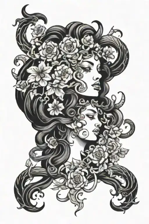 Floral Medusa Surrounded
