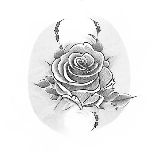 Japanese Katana With Roses