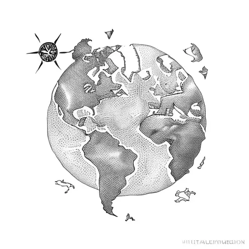 A Whimsical Map Of The World With Different Animals Representing Each Country