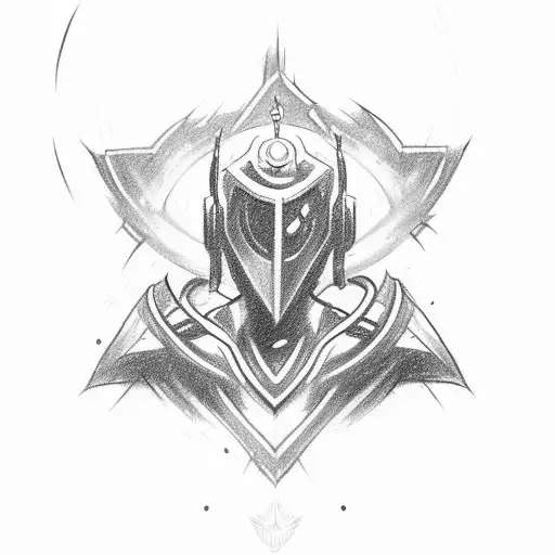A Sketch Of Jhin's Ultimate Ability With The Number 4 In The Background